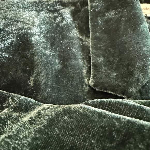 Washable Coldwater Creek Crushed Velvet Dark Green Velvet Blazer - 14 - Picture 9 of 16